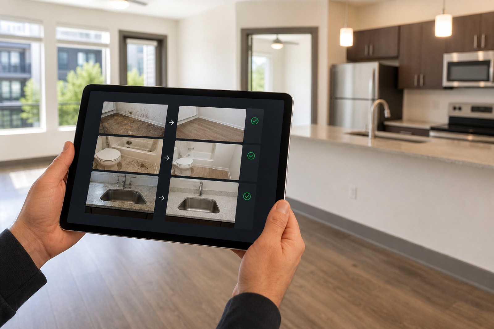 Photo-documented cleaning report — Elite Touch insights for property managers
